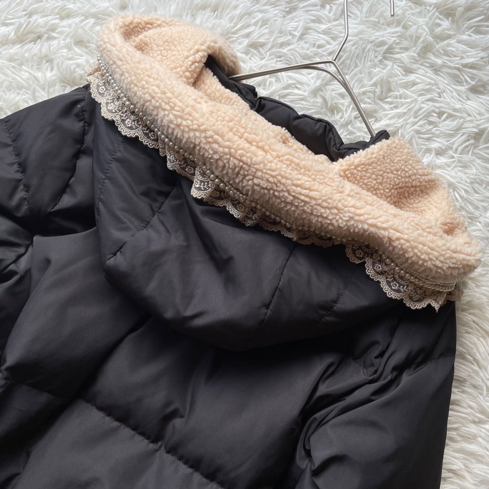 franche lippee フランシュリッペ 2wayロングダウンコート スカラップ