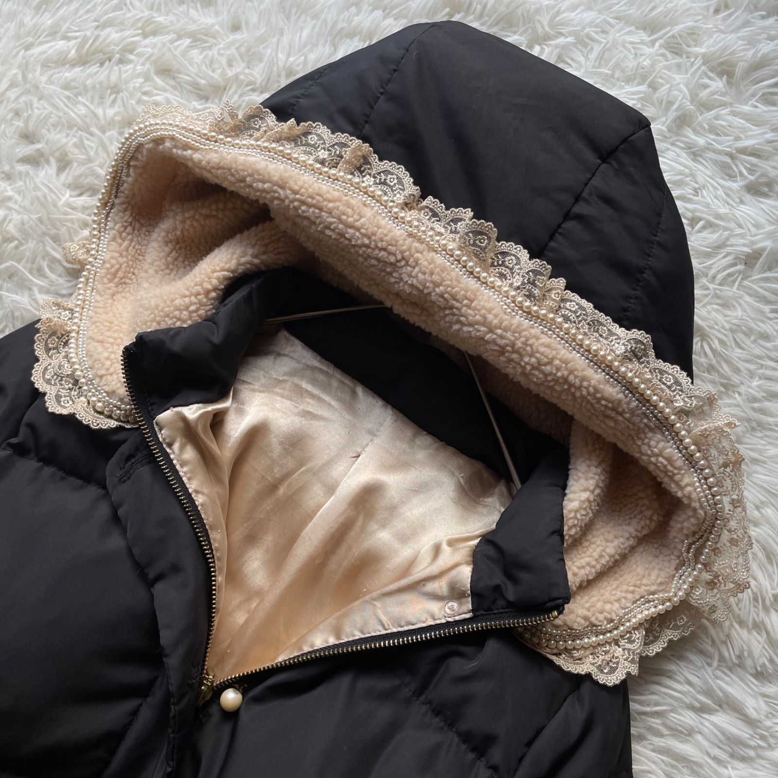 franche lippee フランシュリッペ 2wayロングダウンコート スカラップ