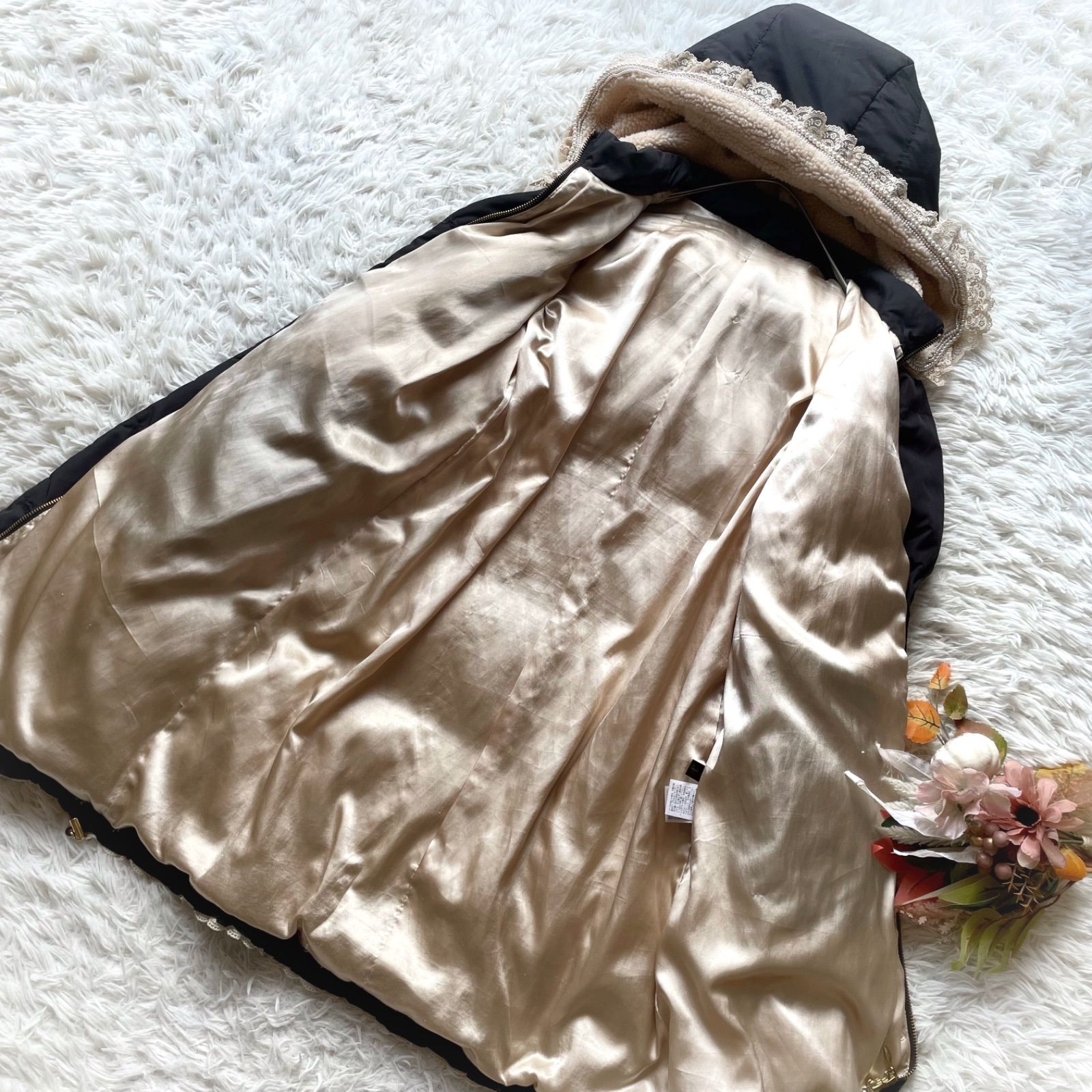 franche lippee フランシュリッペ 2wayロングダウンコート スカラップ