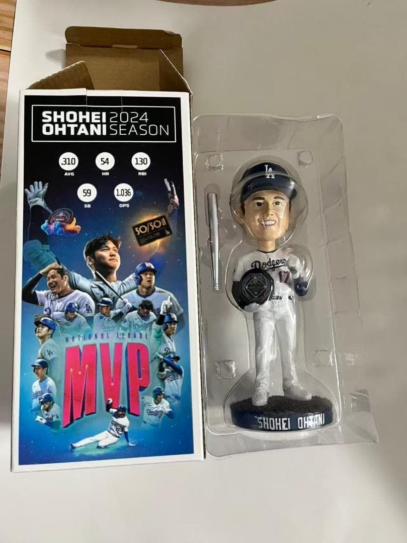 大谷翔平ボブルヘッド2025 MVP Dodgersシルバーバット 限定MVP - メルカリ