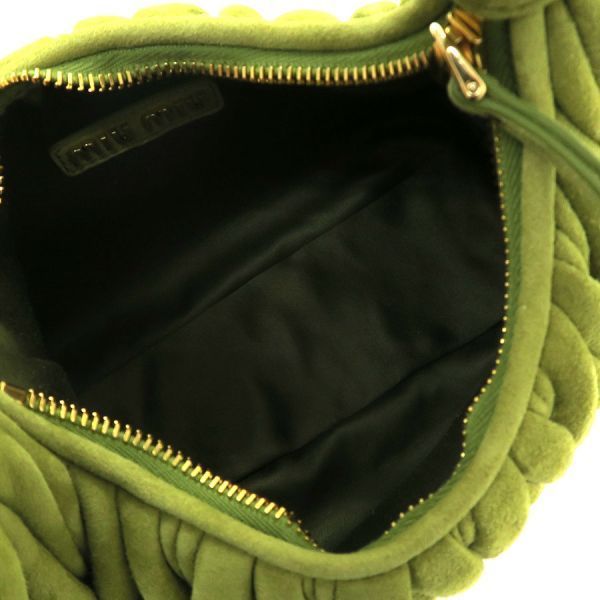 ミュウミュウ ワンダー マテラッセレザー ホーボーバッグ 5 BC 125 Sランク