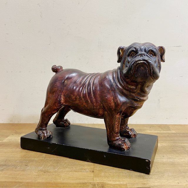 アメリカ ヴィンテージ ブルドッグ 置物 インテリア アメリカン雑貨 ディスプレイ 店舗什器 アンティーク【B5347】