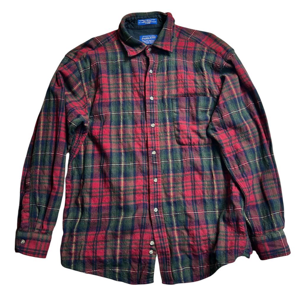Pendleton ペンドルトン チェックウールシャツ L相当 1990年代 メキシコ製