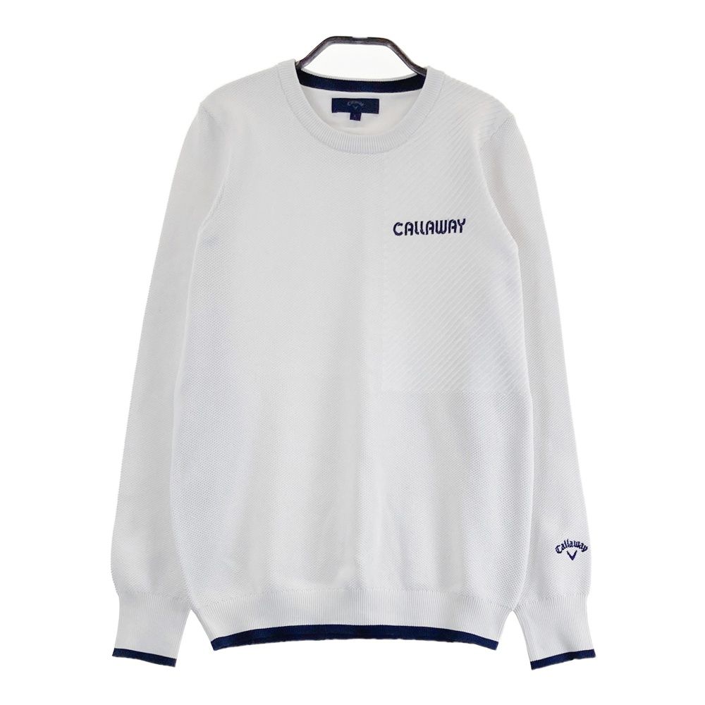 新品　Callaway ホワイト セーター L 新品 未使用】 Callaway ニット セーター ホワイト メンズ サイズ：L