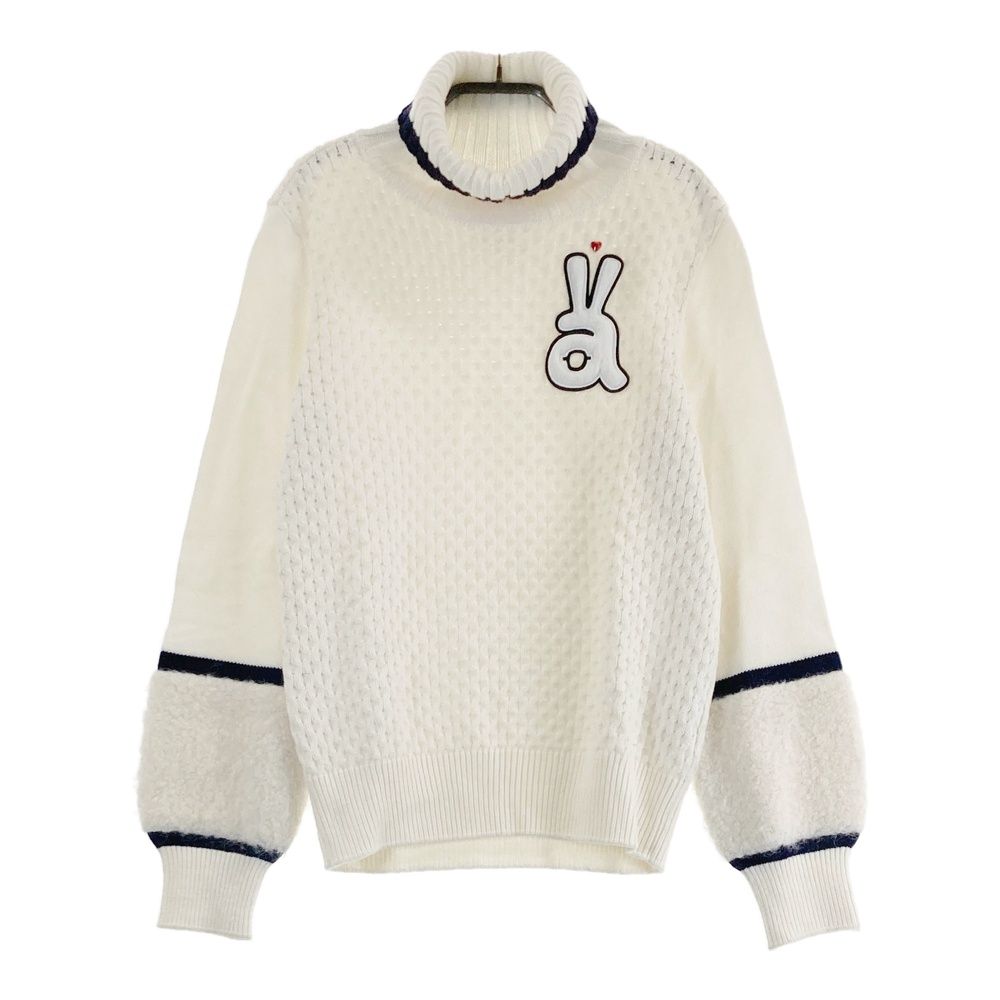 (美品)アルチビオ タートルネックセーター・ボアスカート サイズ38 サイズ：38 ARCHIVIO アルチビオ タートルネックニットセーター ウール