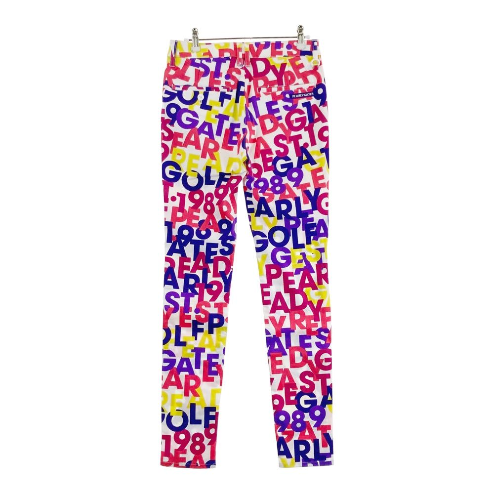 サイズ 0 PEARLY GATES パーリーゲイツ 055 0231712 パンツ 総柄 ホワイト系 ゴルフウェア レディース ストスト