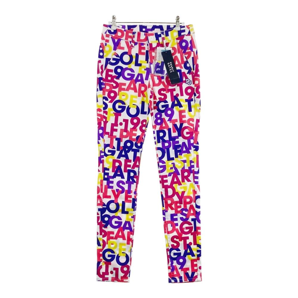 サイズ 0 PEARLY GATES パーリーゲイツ 055-0231712 パンツ 総柄 ホワイト系 ゴルフウェア レディース ストスト