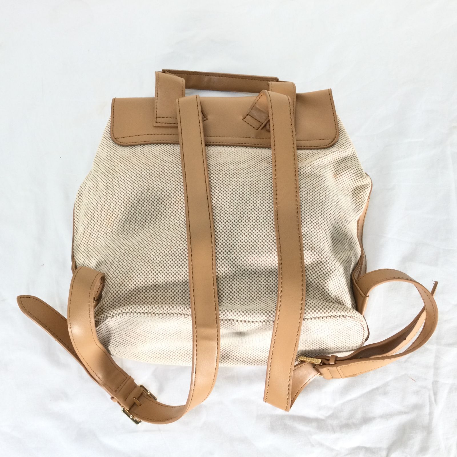 1411 TORY BURCH トリーバーチ レザー リュック キャンバス レザー