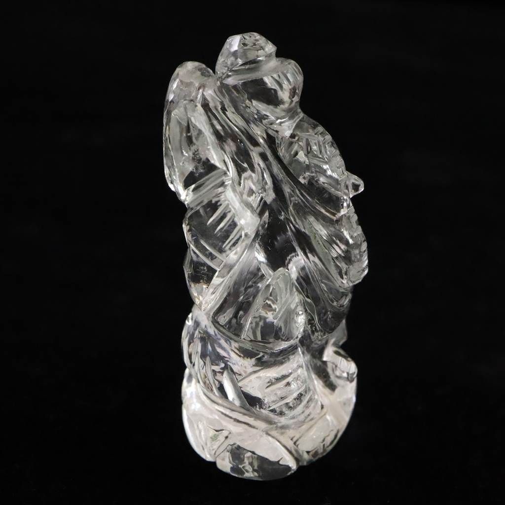 ヒマラヤ水晶 マニカラン産 51mm ガネーシャ彫刻置物 注文 41g 【榎本