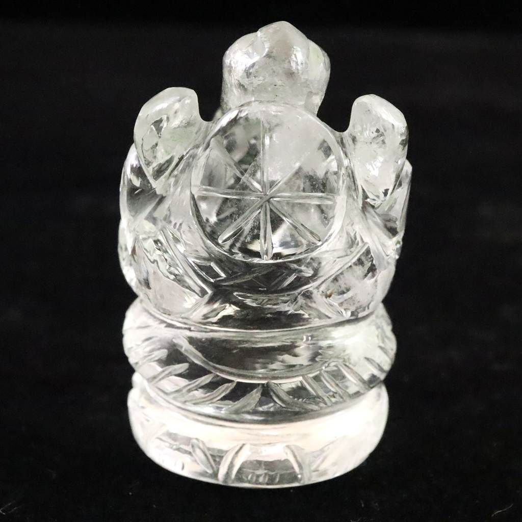 ヒマラヤ水晶 マニカラン産 51mm ガネーシャ彫刻置物 54g 【榎本通商