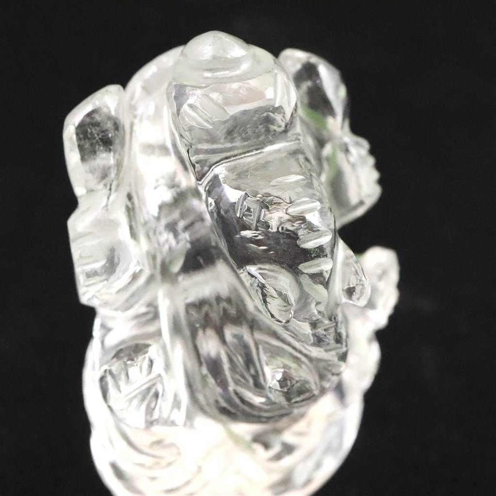 ヒマラヤ水晶 マニカラン産 51mm ガネーシャ彫刻置物 54g 【榎本通商