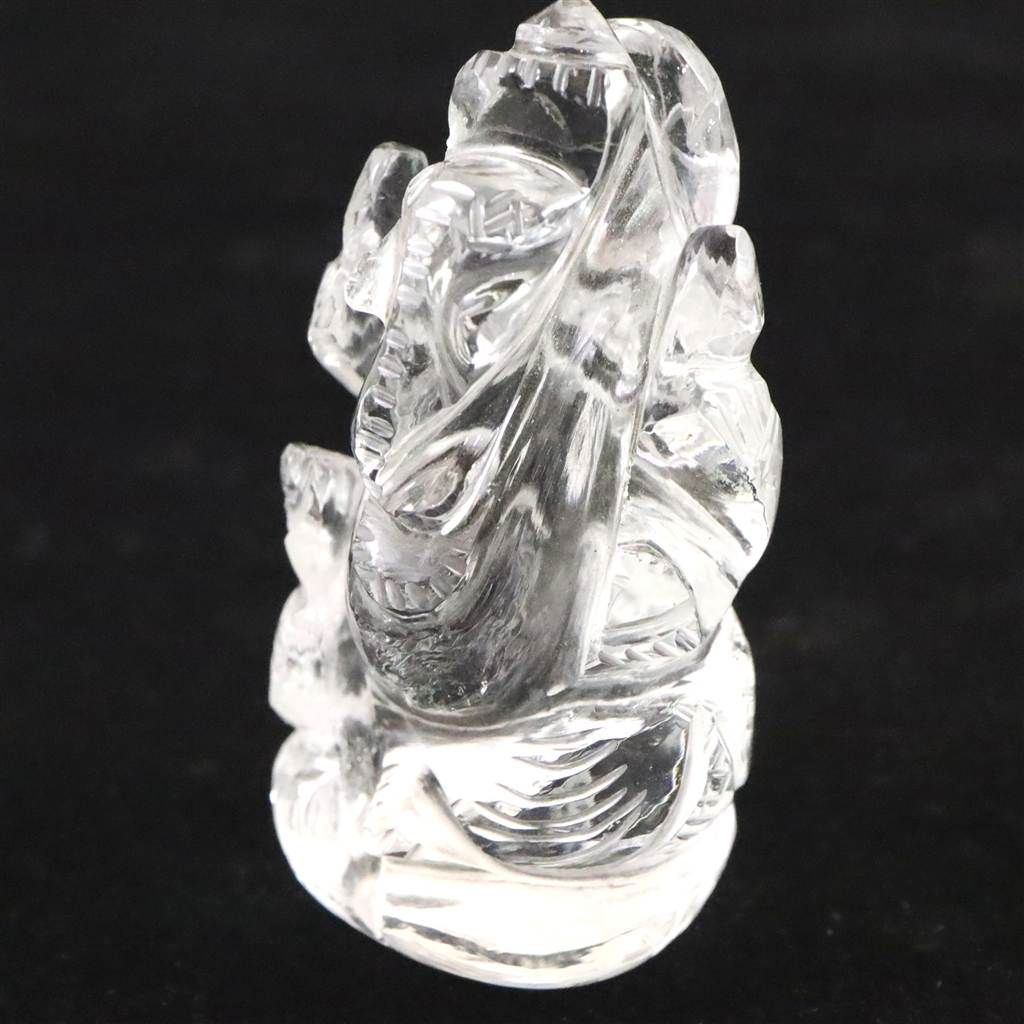  ヒマラヤ水晶 マニカラン産 48mm ガネーシャ彫刻置物 37ｇ 榎本通商59318 トイレ小物 置物 インテリア小物