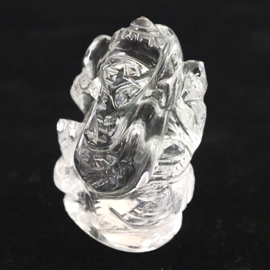 ヒマラヤ水晶 マニカラン産 34mm ガネーシャ彫刻置物 19g 【榎本通商