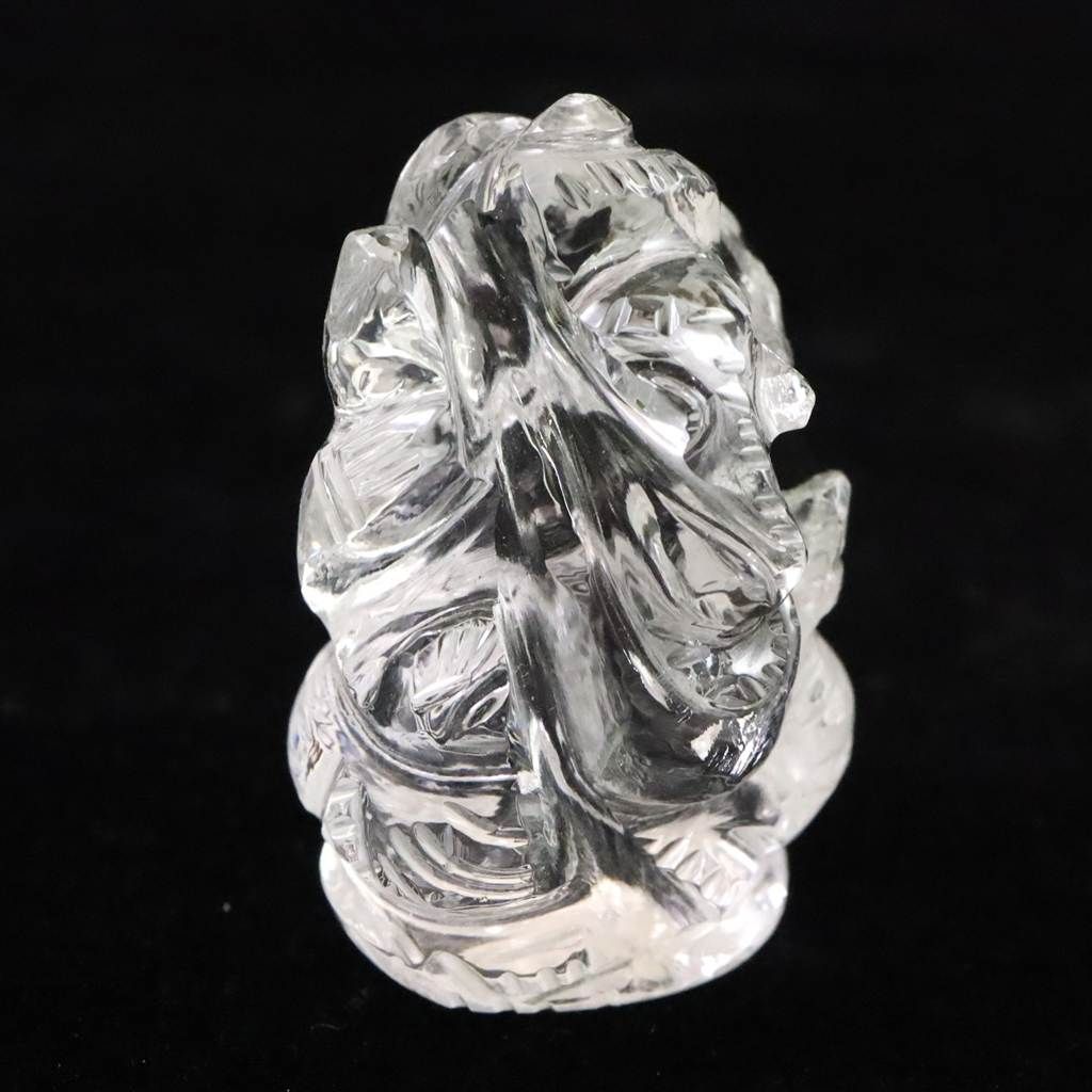 ヒマラヤ水晶 マニカラン産 34mm ガネーシャ彫刻置物 19g 【榎本通商