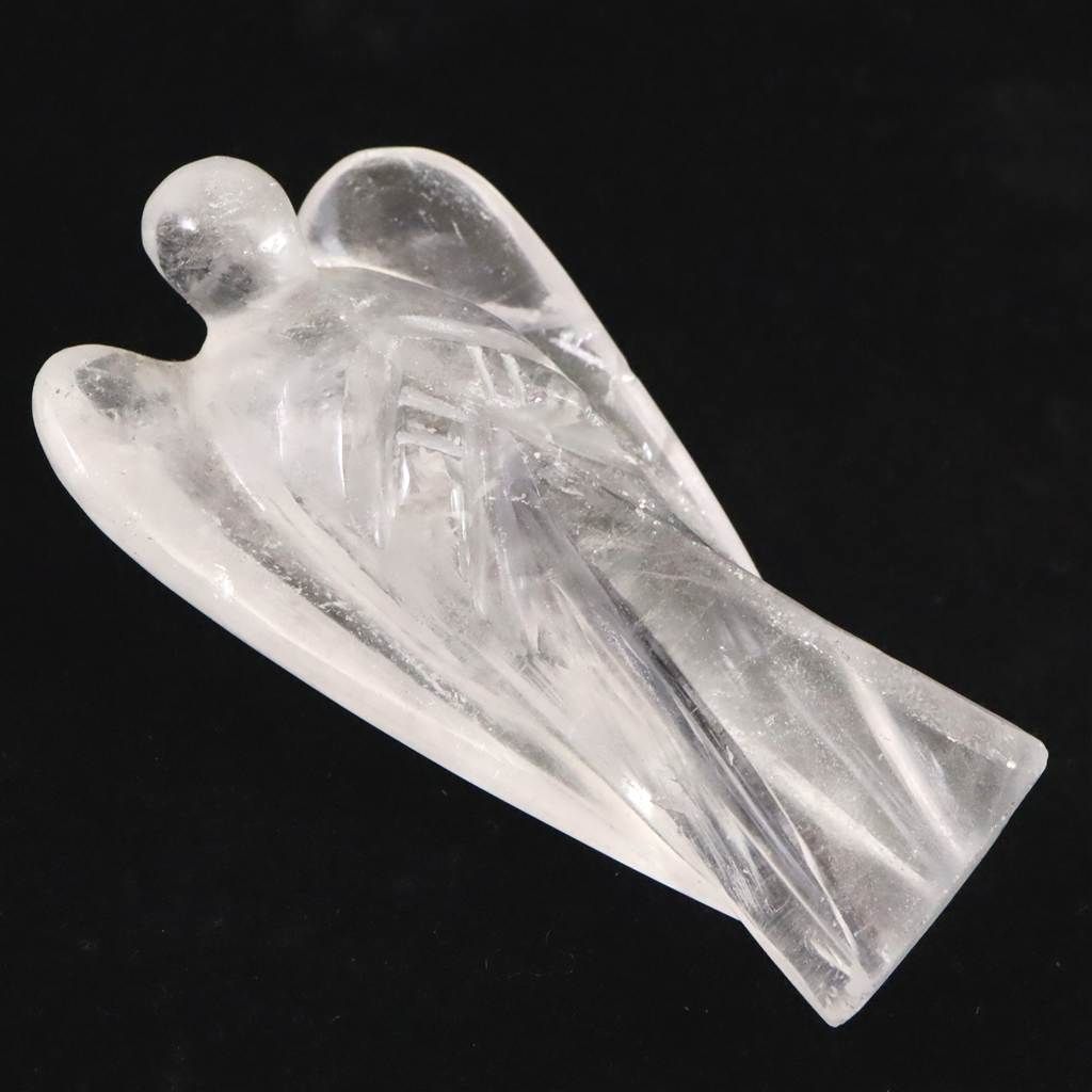 最終入荷？★限定特選品★極上透明☆【500gマニカラン産AAAヒマラヤ水晶】❤️ ヒマラヤ水晶 マニカラン産 82mm エンジェル 天使 置物 93.8g 【榎本