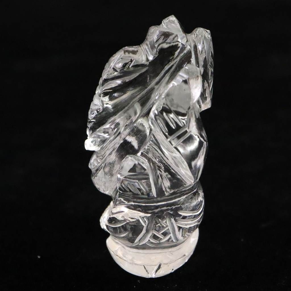 ヒマラヤ水晶 マニカラン産 35mm ガネーシャ彫刻置物 17g 【榎本通商
