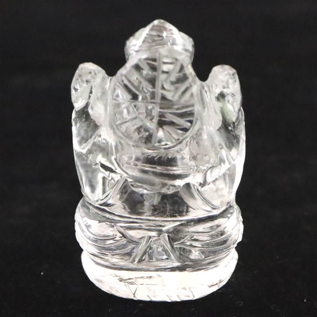 ヒマラヤ水晶 マニカラン産 35mm ガネーシャ彫刻置物 17g 【榎本通商