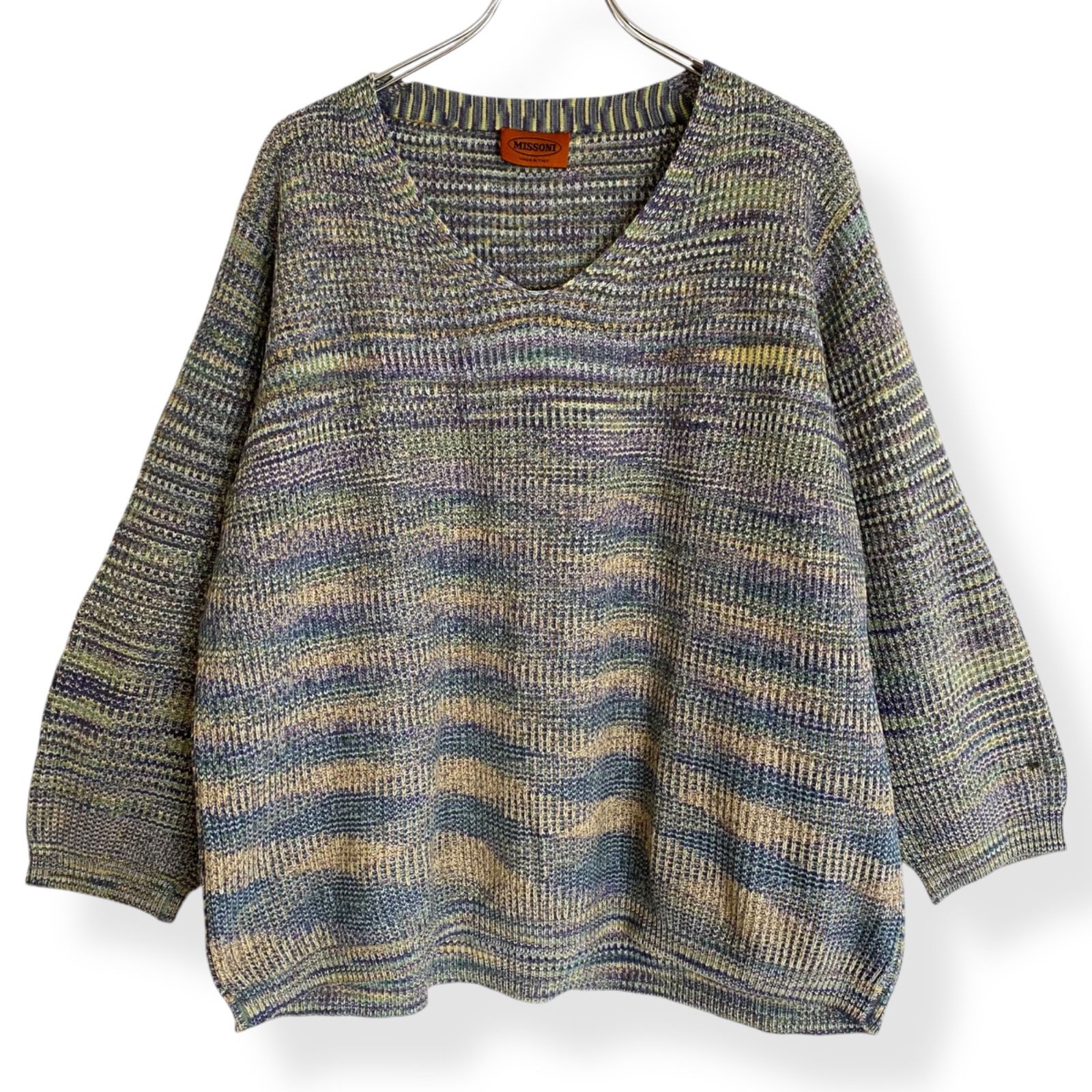 MISSONI ミッソーニ マルチカラー ニットセーター Vネック 長袖 