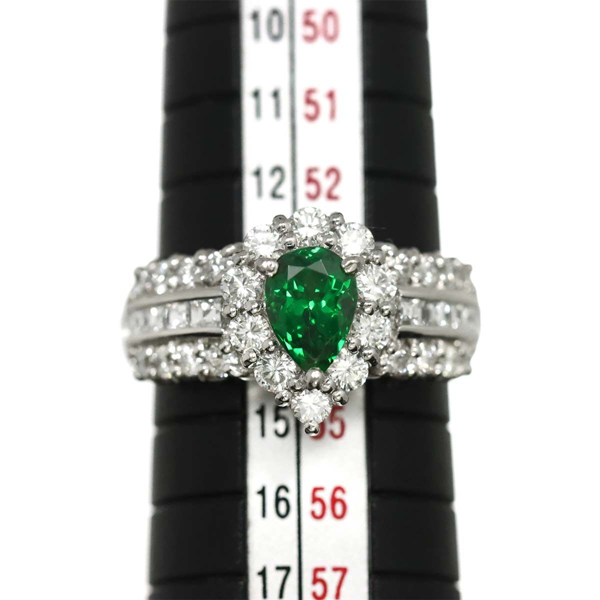 びーん プラチナ ガーネット ダイヤ リング 15号 びーん様専用 プラチナ ガーネット ダイヤ リング 15号