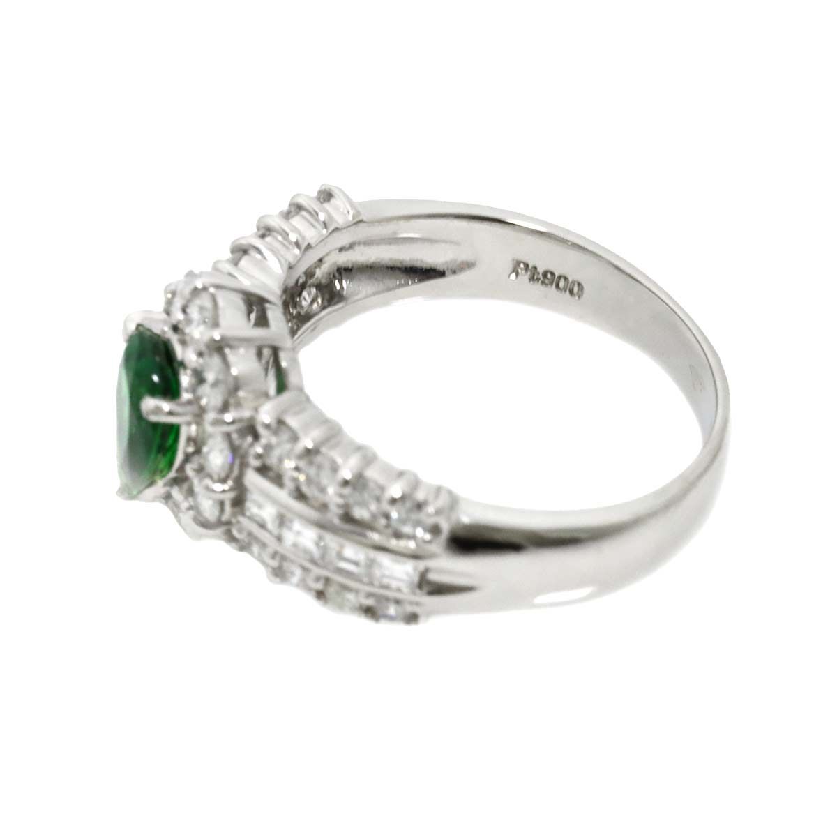 びーん プラチナ ガーネット ダイヤ リング 15号 びーん様専用 プラチナ ガーネット ダイヤ リング 15号