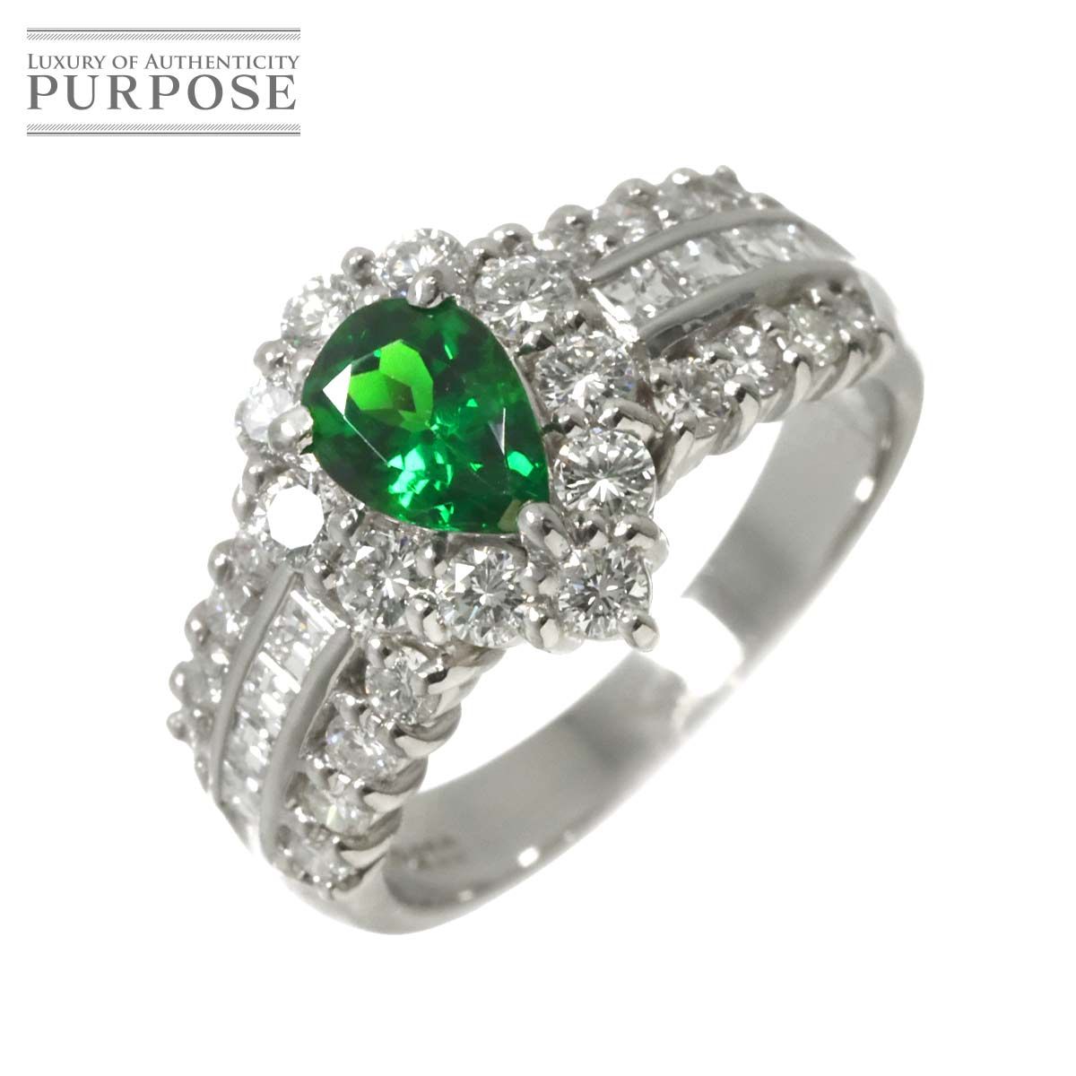 びーん プラチナ ガーネット ダイヤ リング 15号 びーん様専用 プラチナ ガーネット ダイヤ リング 15号