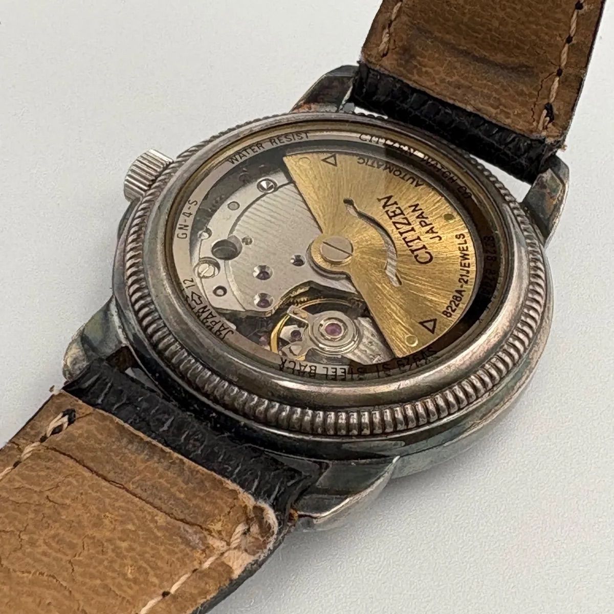 CITIZEN シチズン 8228-824466 SLV 925 純銀 裏スケ 自動巻き 稼働 自動巻き時計 腕時計(アナログ) 時計