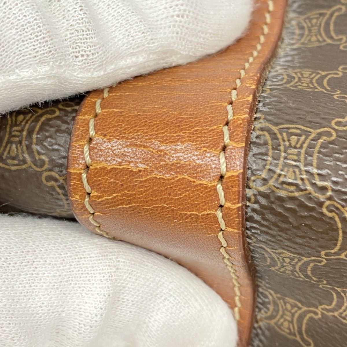  5 od 4416 セリーヌ ボストンバッグ マカダム PVC ブラウン ゴールド金具 メンズ レディース ユニセックス ボストンバッグ 旅行用バッグ バッグ