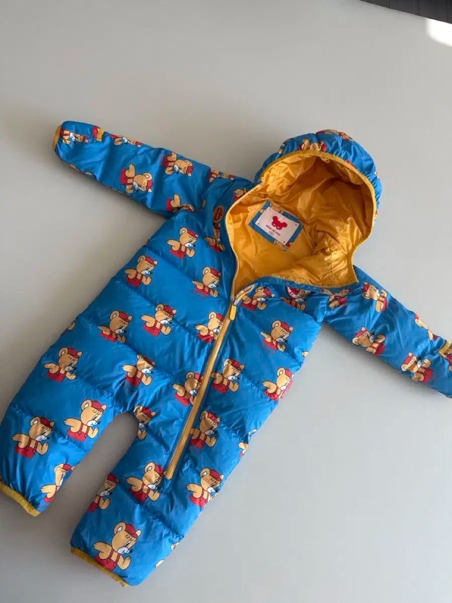 BEBE DE PINO 썬ベア ダックダウン オーバーオール ダウン