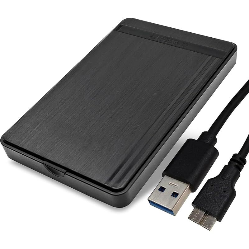 【整備済み品】外付けハードディスク 大容量 ポータブルHDD USB3.0 ケース ブラック 外付けHDD (USB3.0 / HDD750GB) 0