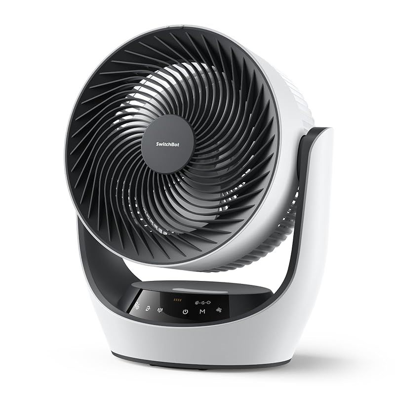 節電対策 SwitchBot サーキュレーター 静音 首振り Alexa - コードレス スイッチボット 扇風機 30畳 DCモーター 省エネ 充電式バッテリー搭載 無段階風量調整 リモコン付き 梅雨対策 0