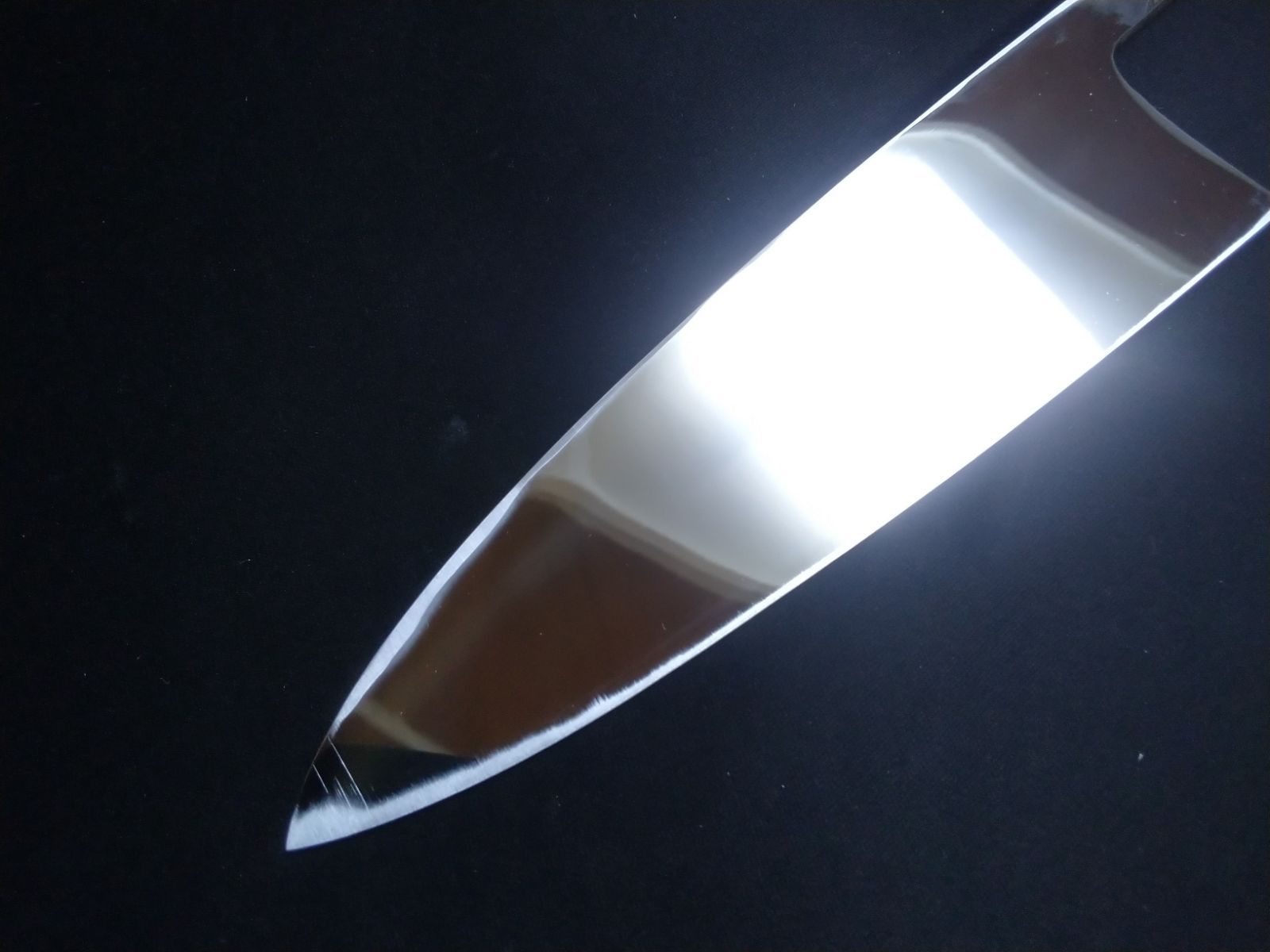  堺業務用刃物メーカー直売 六寸出刃 白二鋼 両鏡面 黒檀白銅柄 出刃包丁 包丁 ナイフ