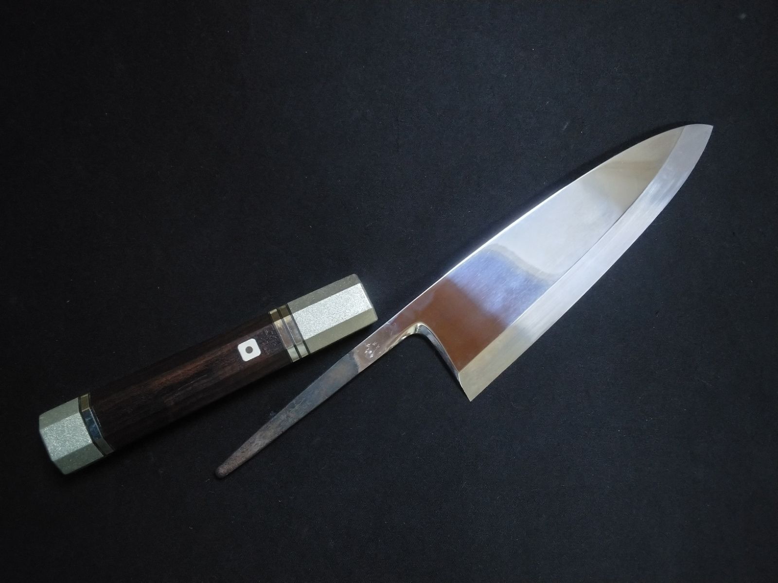 城山刃物製作所(堺業務用刃物メーカー直売)六寸出刃 白二鋼 両鏡面