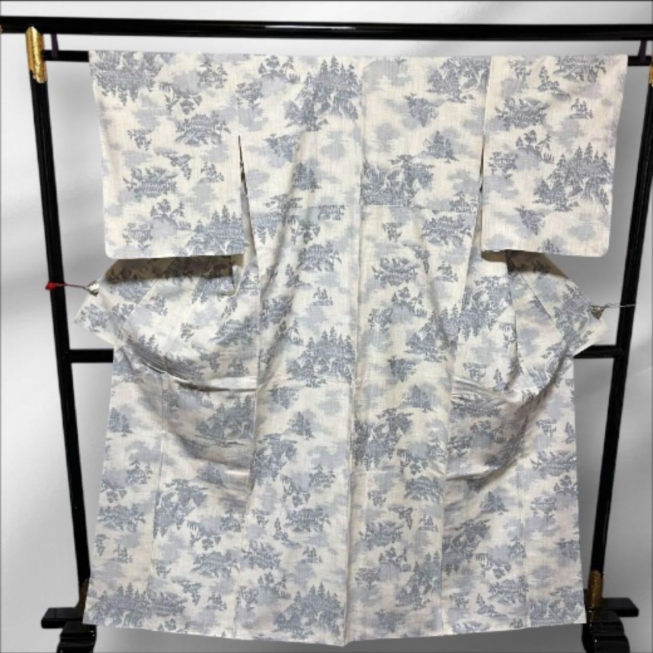 新品 ほぼ美品 袷 正絹 結城紬 小紋 フルセット 西陣名古屋帯 - メルカリ