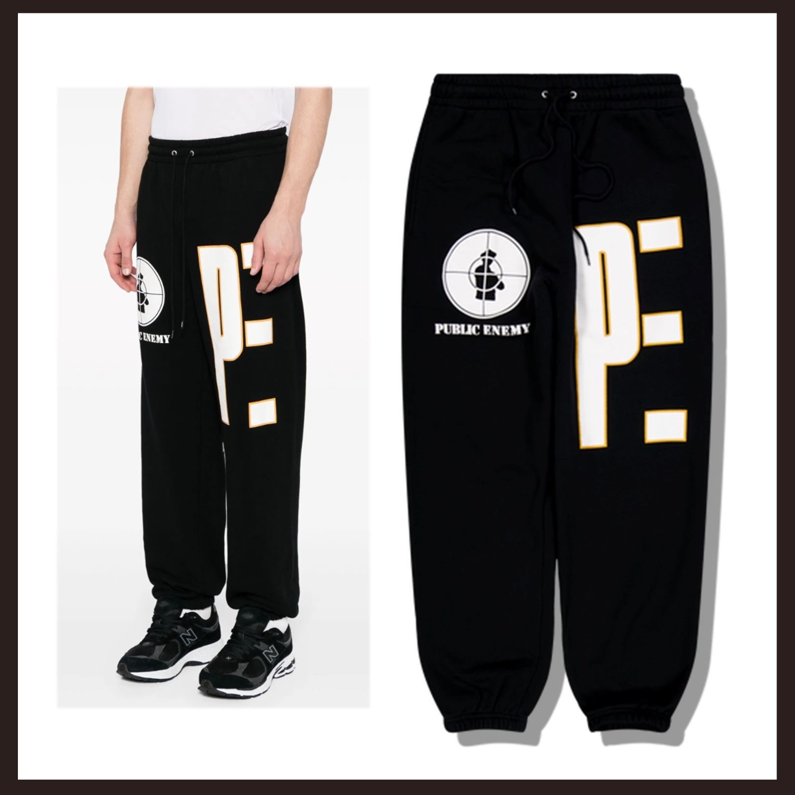 新品 未使用 NEIGHBORHOOD×PUBLIC ENEMY ロゴ スウェットパンツ M 