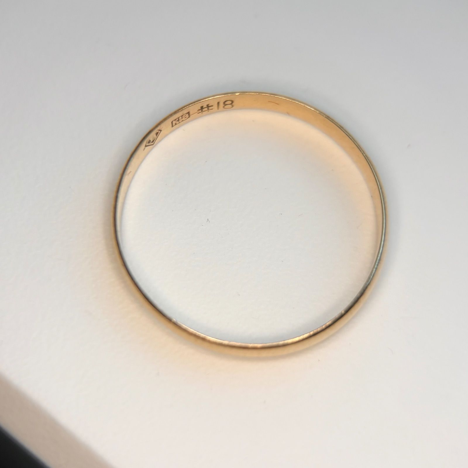 【買取店】K18 甲丸リング 号 3.1g ゴールド 陽刻 18金 K18 甲丸リングの買取実績 | 買取専門店さすがや