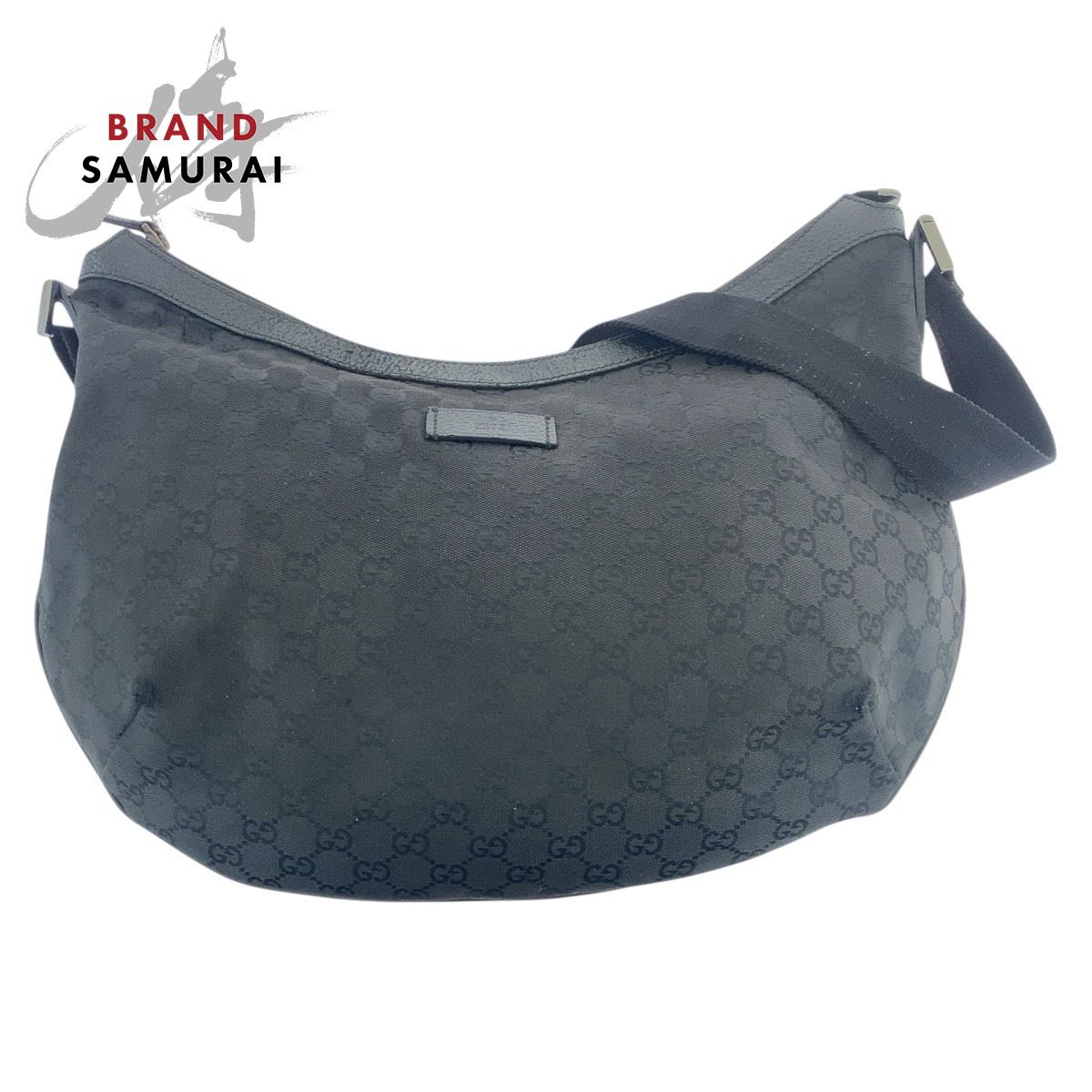 GUCCI グッチ ブラック 黒 シルバー金具 GGキャンバス/レザー 189752