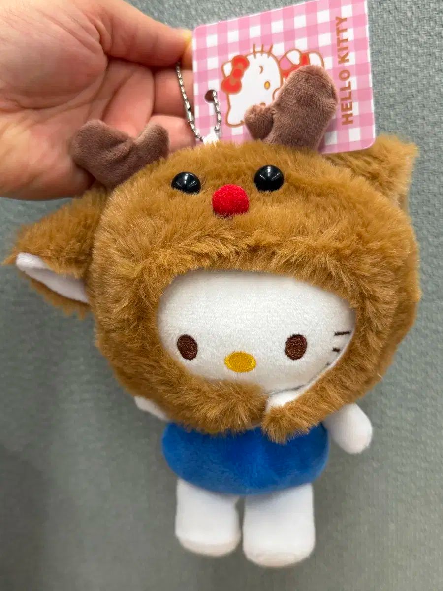 ハローキティ　トナカイ　ぬいぐるみ 新品 ハローキティ トナカイ ぬいぐるみ 中型人形 クリスマス キティ
