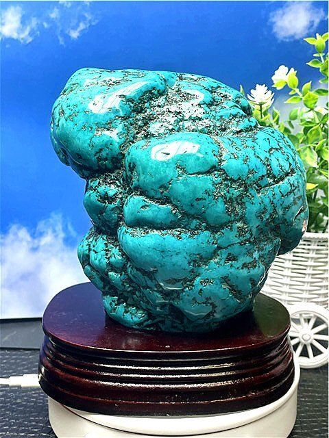 約：3135g 超綺麗ターコイズ（トルコ石）原石B88J3/286J03B - メルカリ