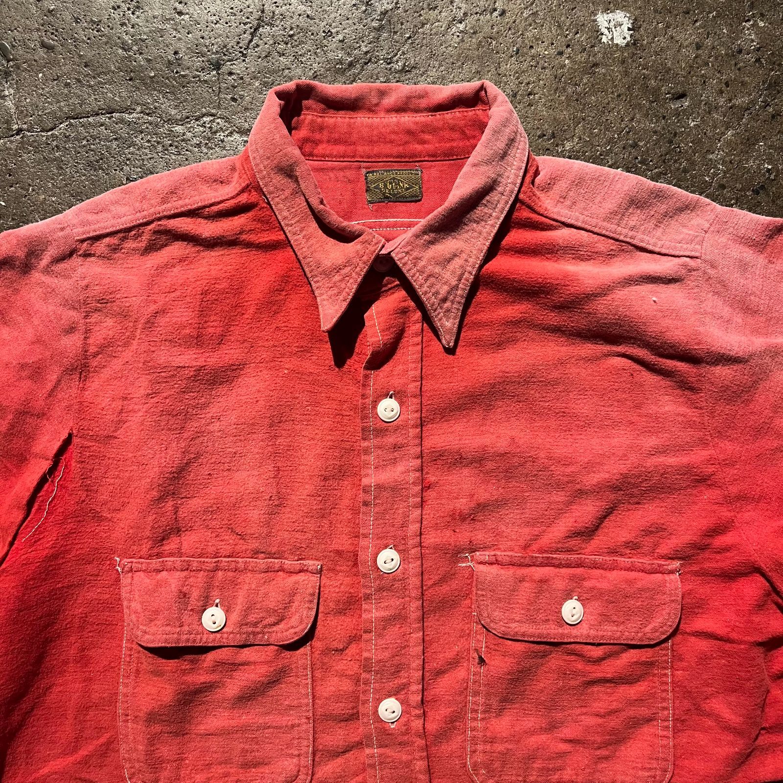 40s BIG YANK DE LUXE マチ付き ワークシャツ ヴィンテージ BIG YANK 