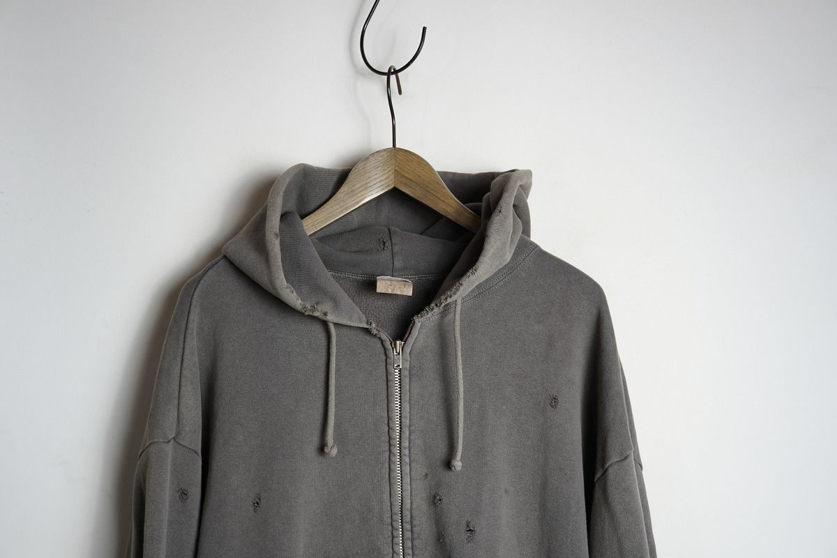 美品 正規 23AW SAINT MICHAEL セントマイケル ZIP PARKA DAMAGE BLACK