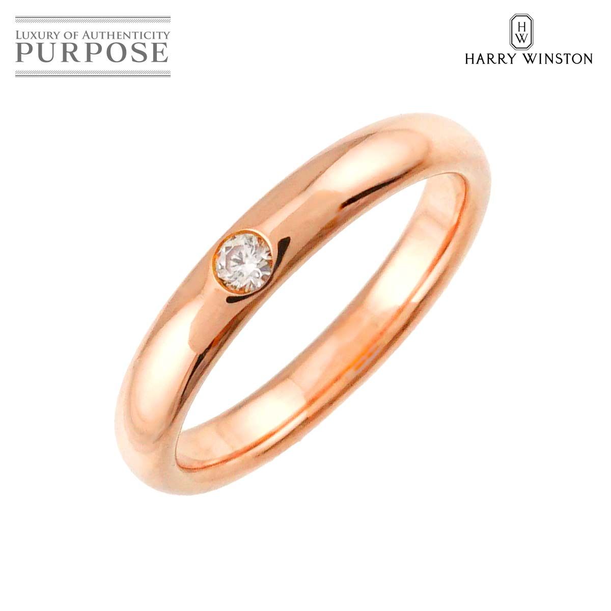 ハリーウィンストン HARRY WINSTON ラウンド 9号 リング ダイヤ K18 PG