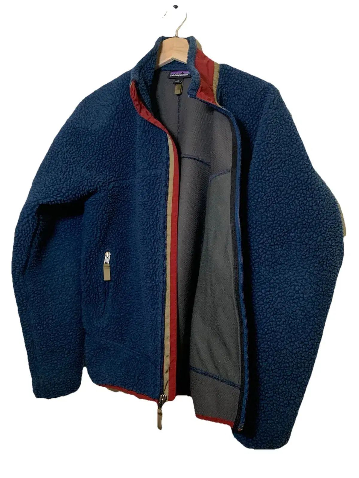 10s patagonia レトロ-X ネイビー/レッド - メルカリ