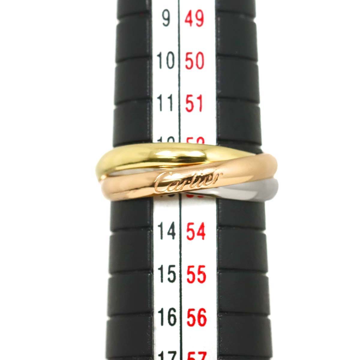 カルティエ Cartier トリニティ SM #52 リング K18 YG WG PG 3連