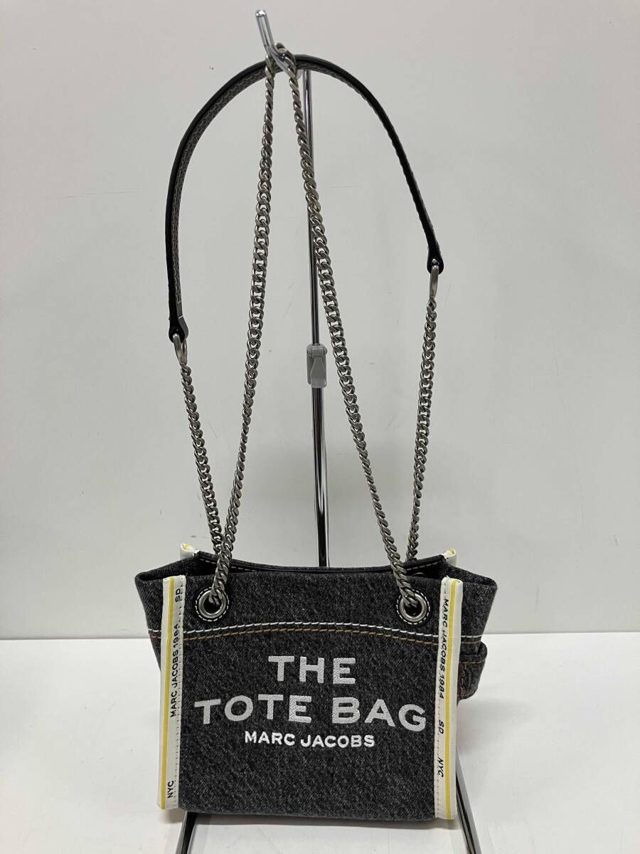 MARC JACOBS マークジェイコブス THE DENIM CHAIN CROSSBODY MINI TOTE BAG トートバッグ ブラック クロスボディ チェーン デニム