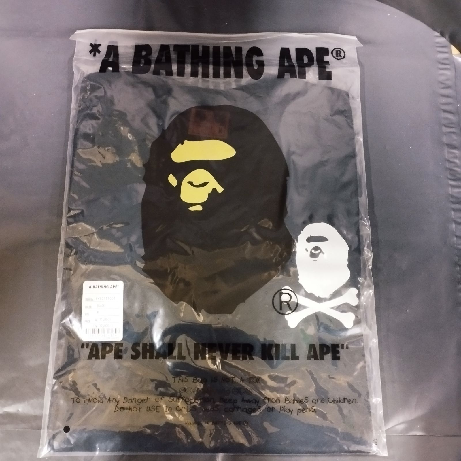 D8827】APE CROSSBONE LS TEE ブラック Мサイズ - メルカリ