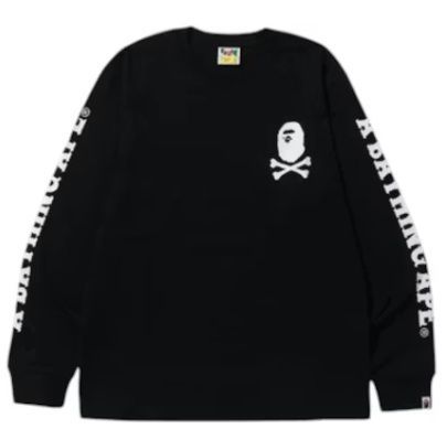 D8827】APE CROSSBONE LS TEE ブラック Мサイズ - メルカリ