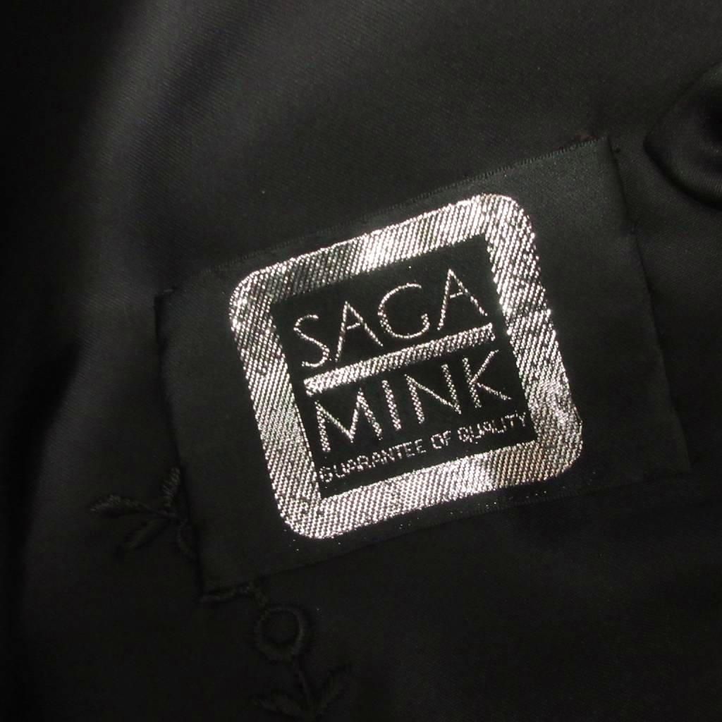 サガミンク SAGA MINK 銀サガ ミンクファー 毛皮コート ミドル丈