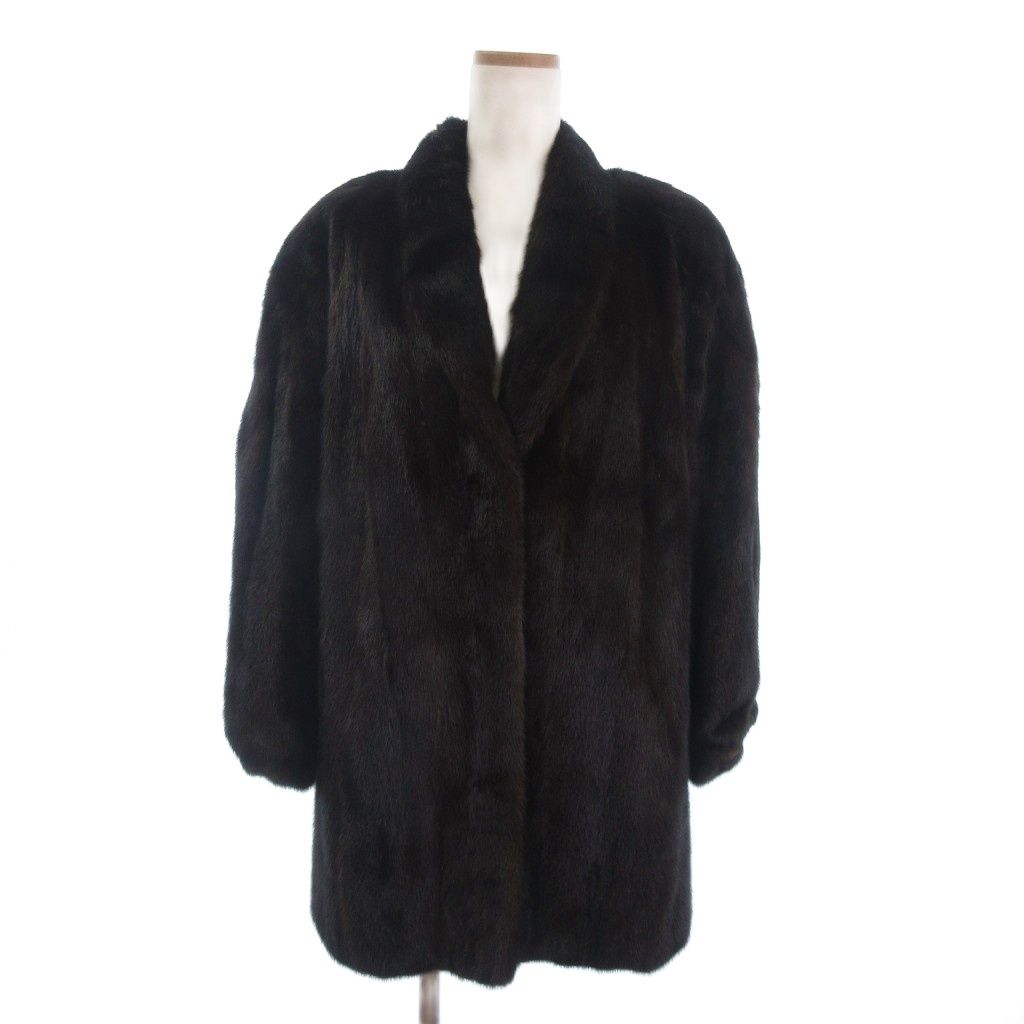 サガミンク SAGA MINK 銀サガ ミンクファー 毛皮コート ミドル丈