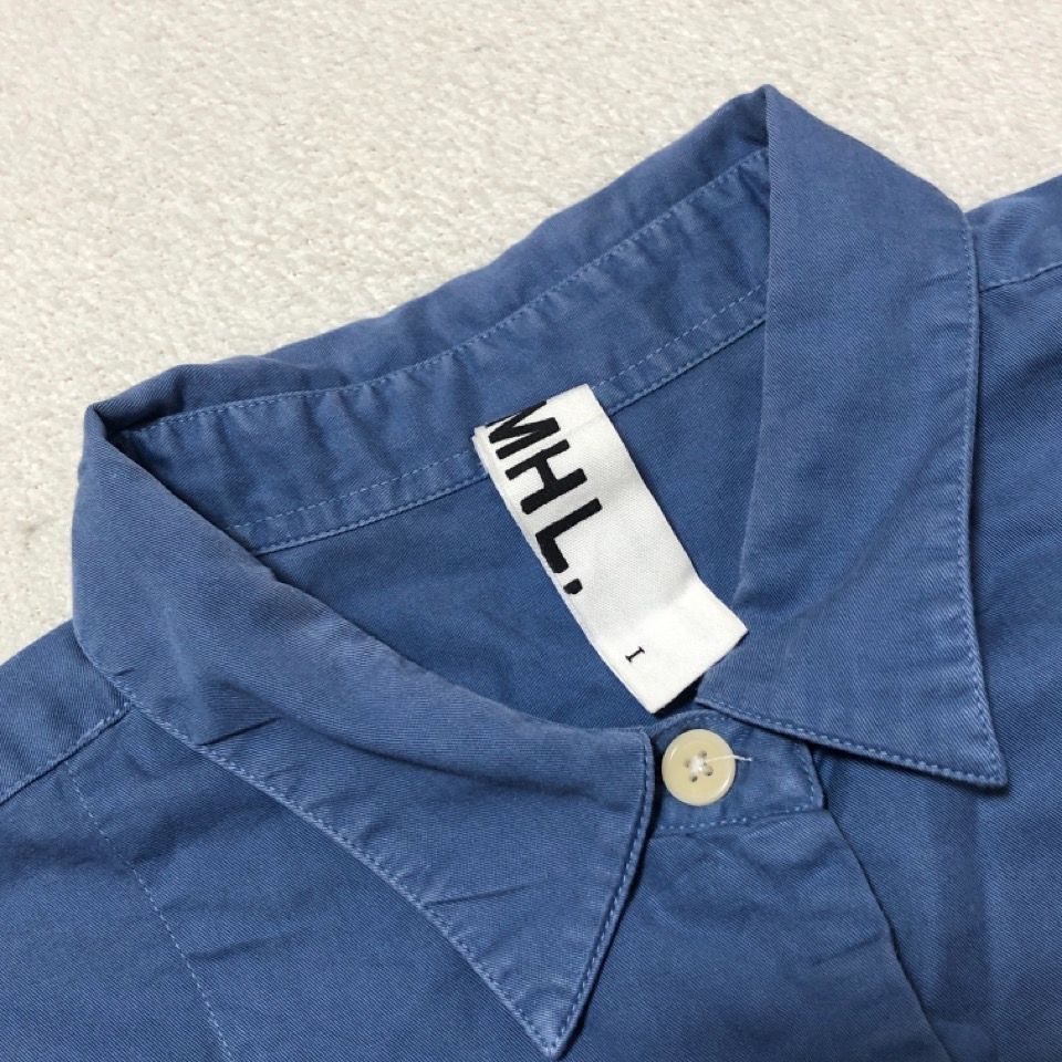 MARGARET HOWELL 長袖シャツ ブルー MHL エムエイチエル MARGARET HOWELL マーガレットハウエル 長袖シャツ