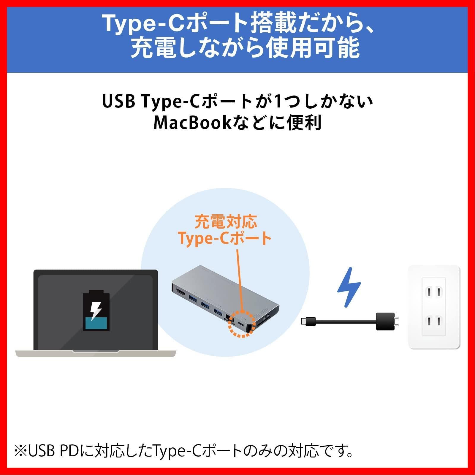  サンワサプライ USB Type C ドッキングハブ HDMI LANポート カードリーダー搭載 その他 文房具 事務用品